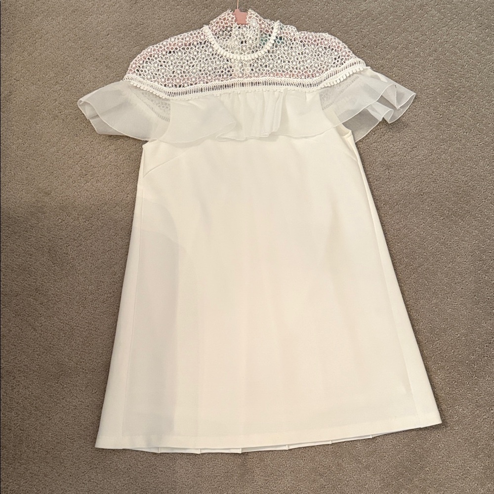 Karlie White Lace Overlay Dress